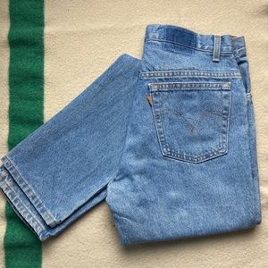 Vintage Levi’s orange tabs.